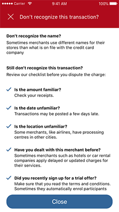 Checklist for helping recognize a transaction