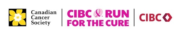 Canadian Cancer Society, CIBC Run for the Cure and CIBC logos.