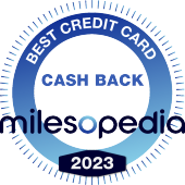 Best Cash Back Card 2022 Milesopedia award logo.