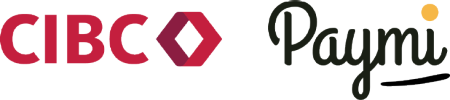 CIBC logo and Paymi logo.