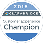 2018 Clarabridge Customer Experience Champion logo