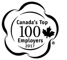 Canada’s Top 100 Employers 2018 badge.