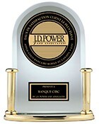 Trophée décerné à la Banque CIBC par J.D. Power pour avoir obtenu le taux de satisfaction client le plus élevé