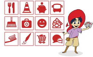 Magnus standing in front of some Card Deck icons.
