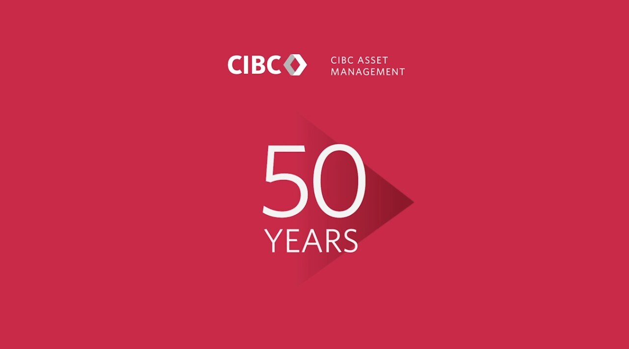 CIBC logo. CIBC Asset Management. 50 years.