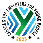 Canada’s top employers for young people 2023 award logo.