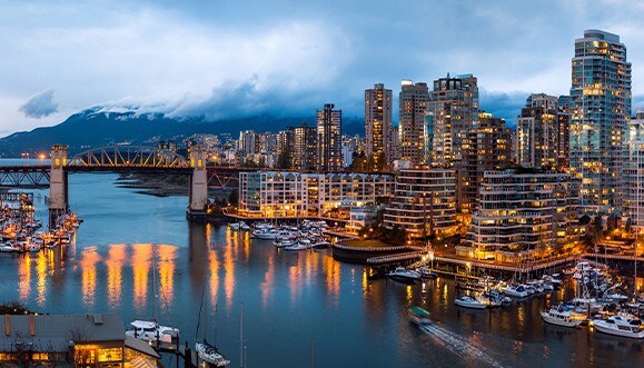 A view of the Vancouver skyline