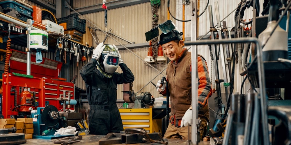 Woman looking at smartphone