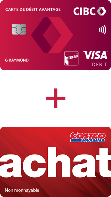CIBC Advantage Debit Card and Digital Costco Shop Card.