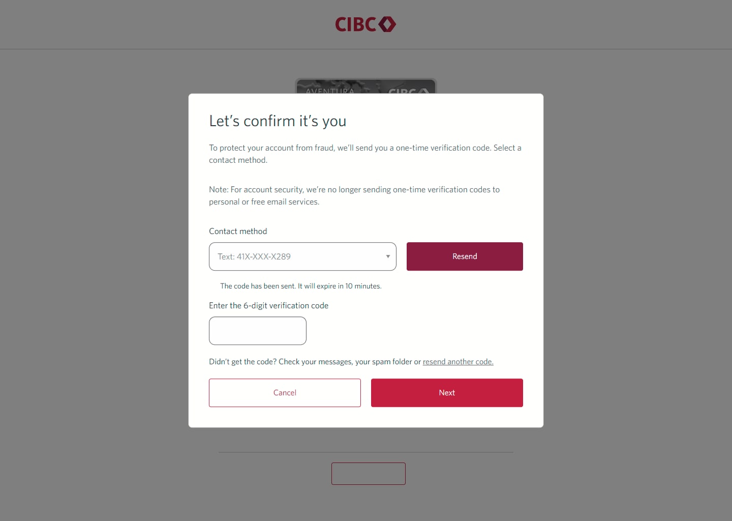 Demo screen 8: Dialog overlay with a form to confirm identity. A pulsing animation highlights the "Next" button.