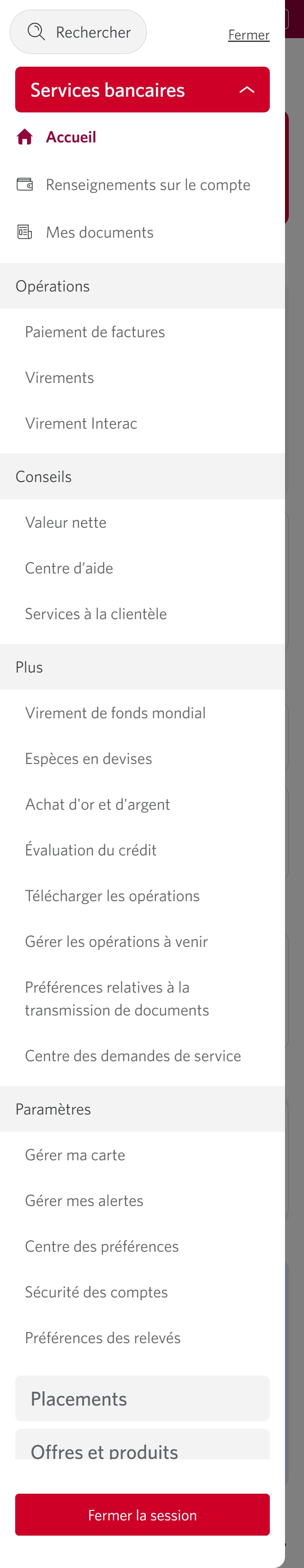 Écran 14 de la démonstration : Page Mon profil. Une animation dynamique met en évidence le lien Accueil.
