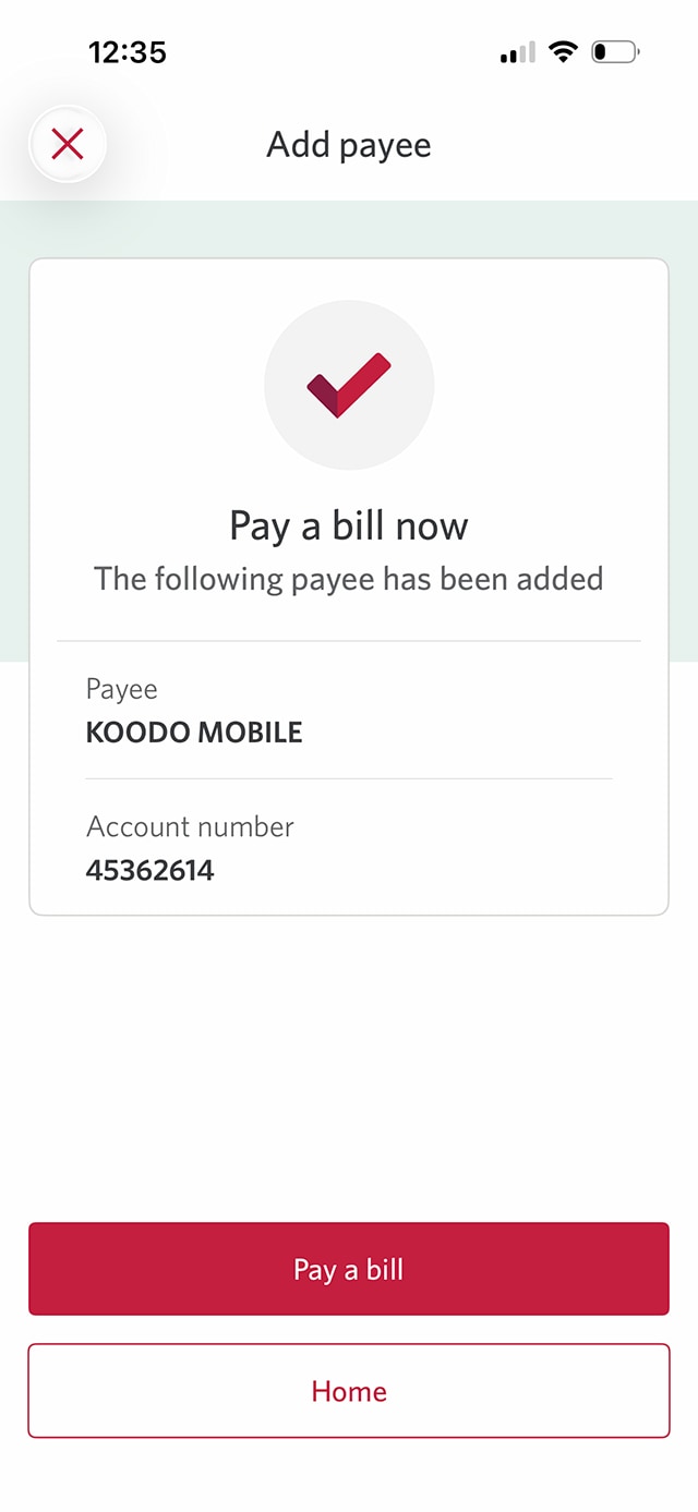 Demo screen 12: CIBC Mobile Banking App pay a bill now. A pulsing animation highlights the "Pay a bill" button.