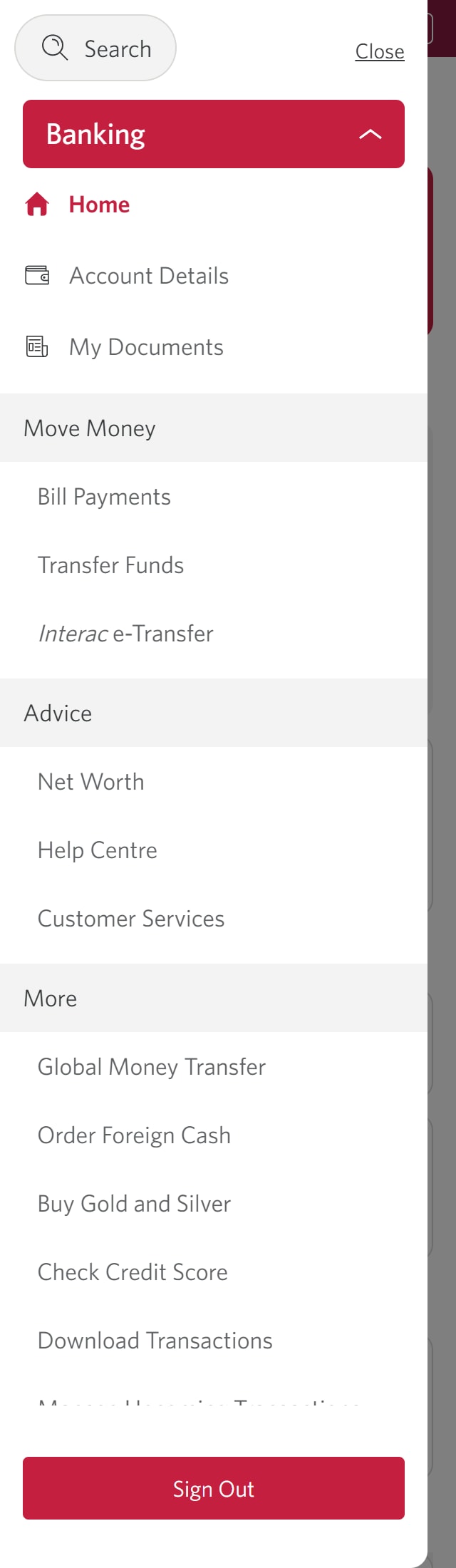 Demo screen 3: CIBC Online Banking homepage. A pulsing animation highlights the "Bill Payments" link.