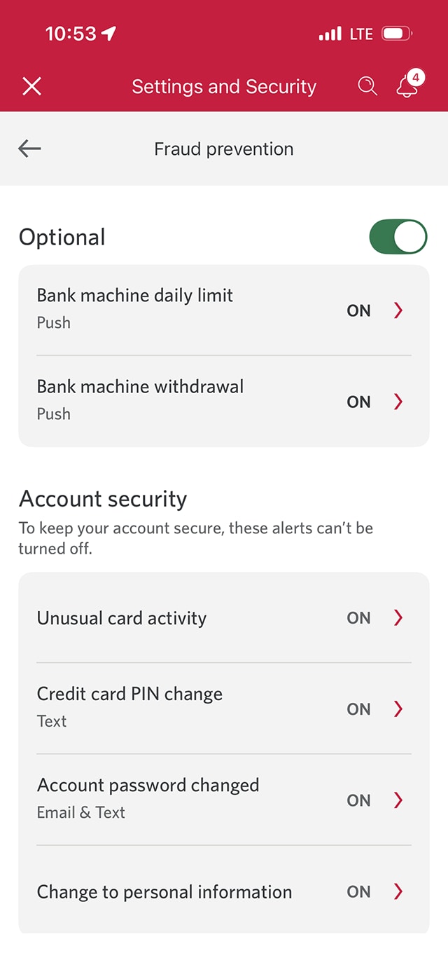 Demo screen 7: Fraud prevention page. A pulsing animation highlights the "back" button.