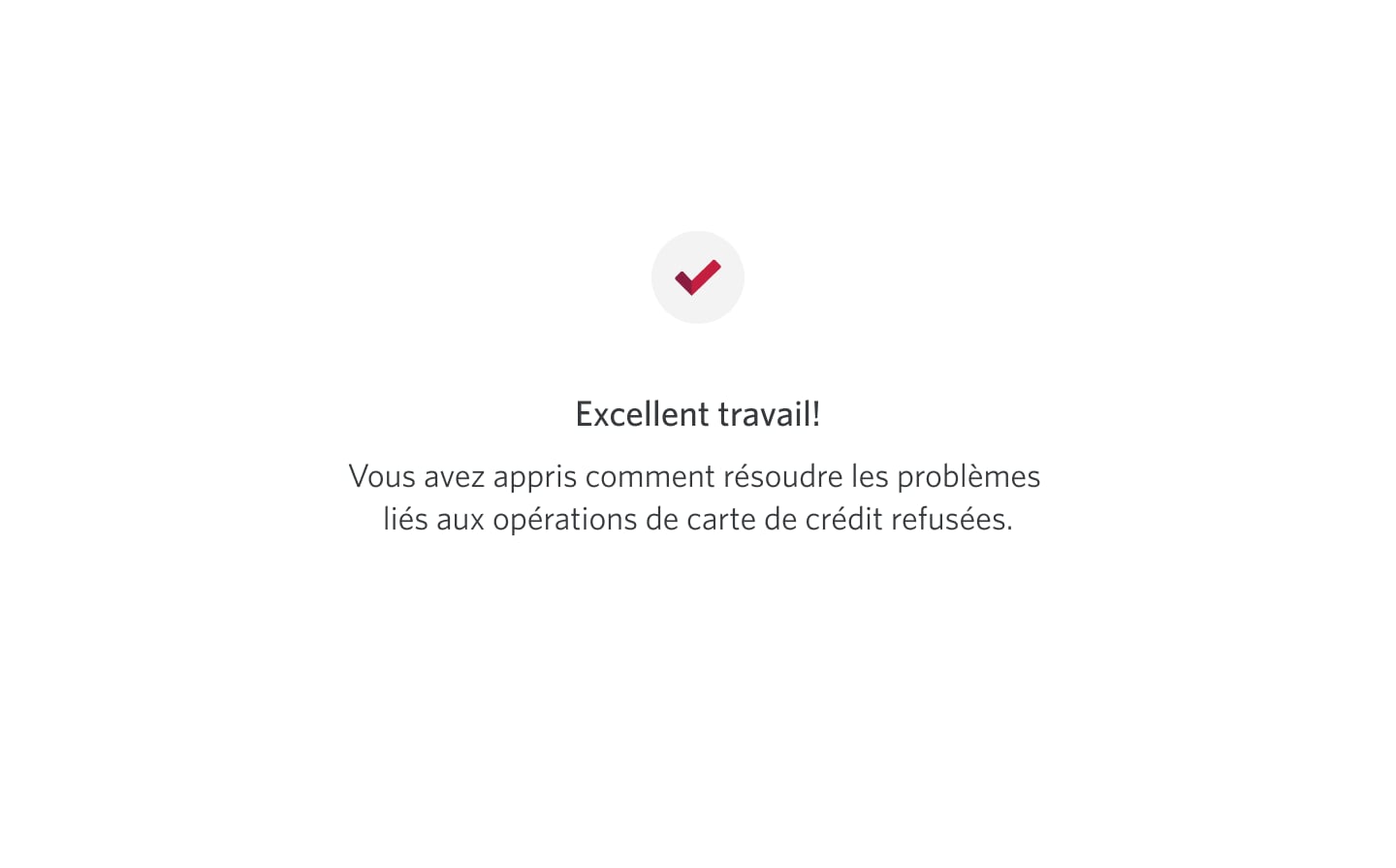 Écran 24 de la démonstration : Écran confirmant que la démonstration est terminée. Aucune animation dynamique.