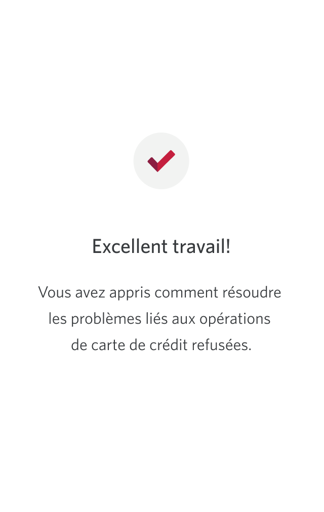 Écran 24 de la démonstration : Écran confirmant que la démonstration est terminée. Aucune animation dynamique.
