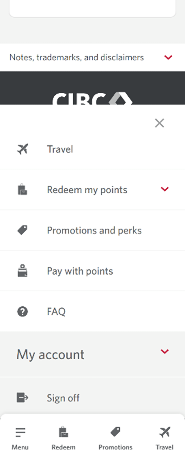 Demo screen 8: More options menu. A pulsing animation highlights the "Pay with points" link.