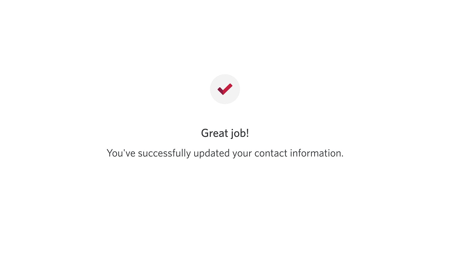 Demo screen 7: "Change your address" screen with entry fields. No pulsing animation.