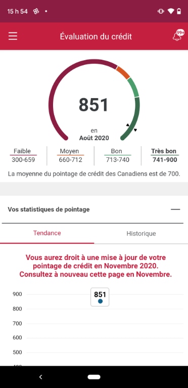 Pointage de crédit sans frais avec l’Appli Services bancaires mobiles CIBC