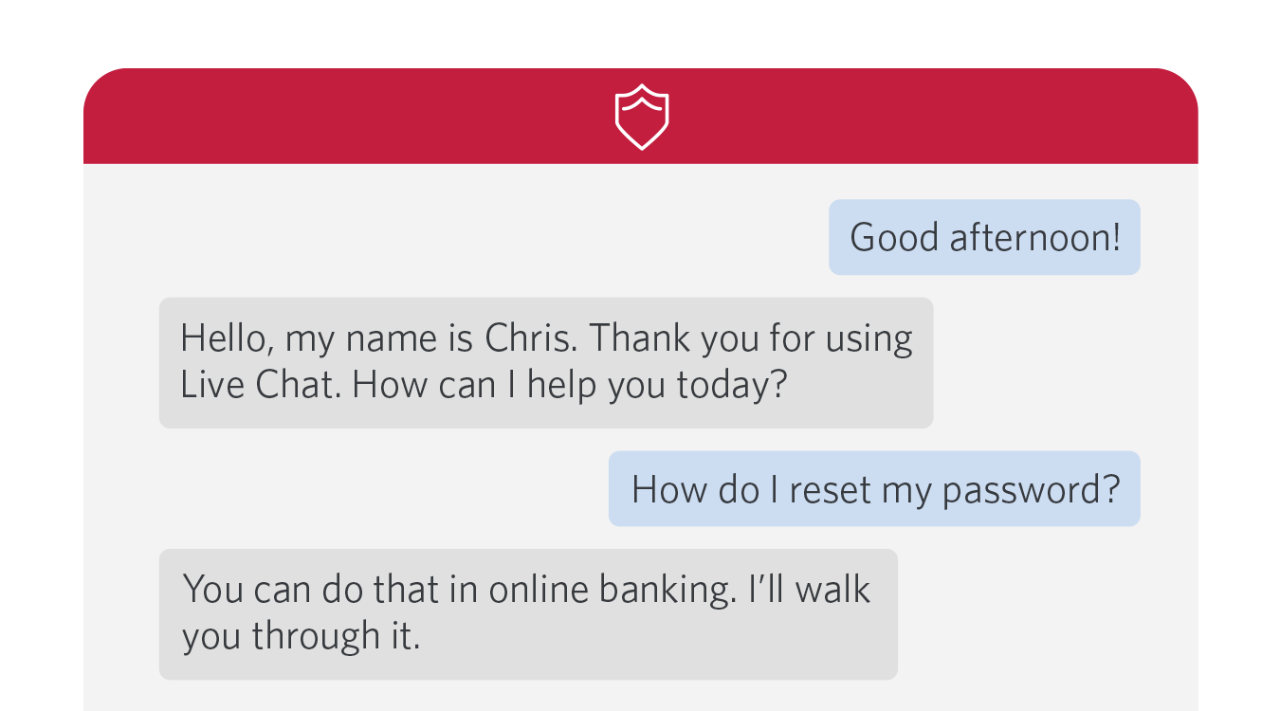 America of live bank chat Improve Customer