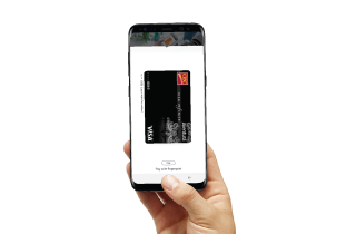 Samsung phone featuring the fingerprint scanning screen