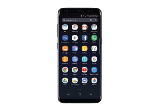 Samsung phone home screen featuring the Samsung Pay icon