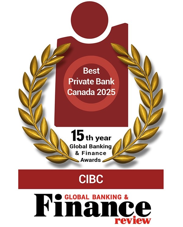  Prix 2025 de la meilleure banque privée au Canada. 15e année des prix des services bancaires et financiers à l’échelle mondiale. CIBC Global Banking & Finance review.
