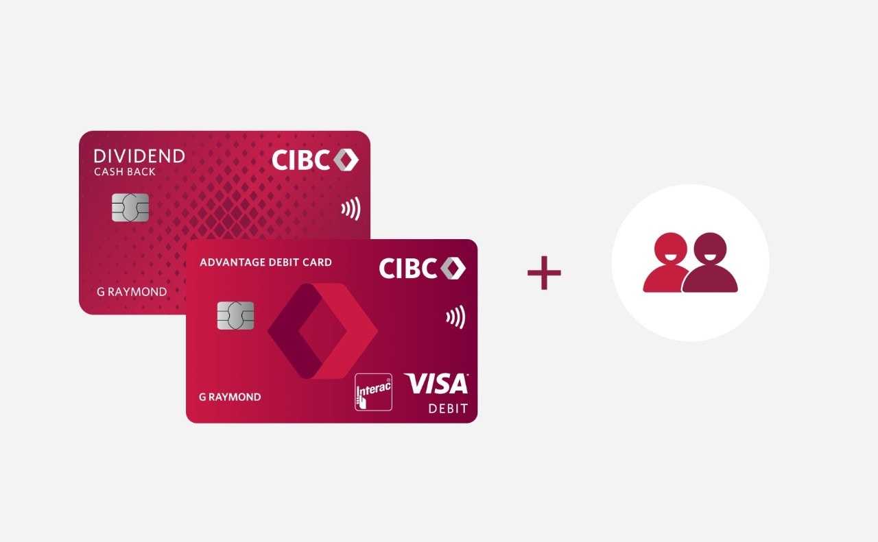 a bundle of cibc dividend visa card for students, smart start debit card, and refer a friend offer.