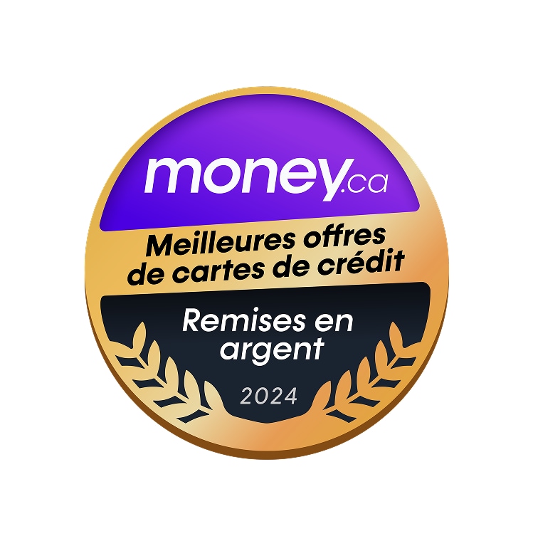  Logo du prix money.ca 2024 des meilleures offres de cartes de crédit avec remises en argent.