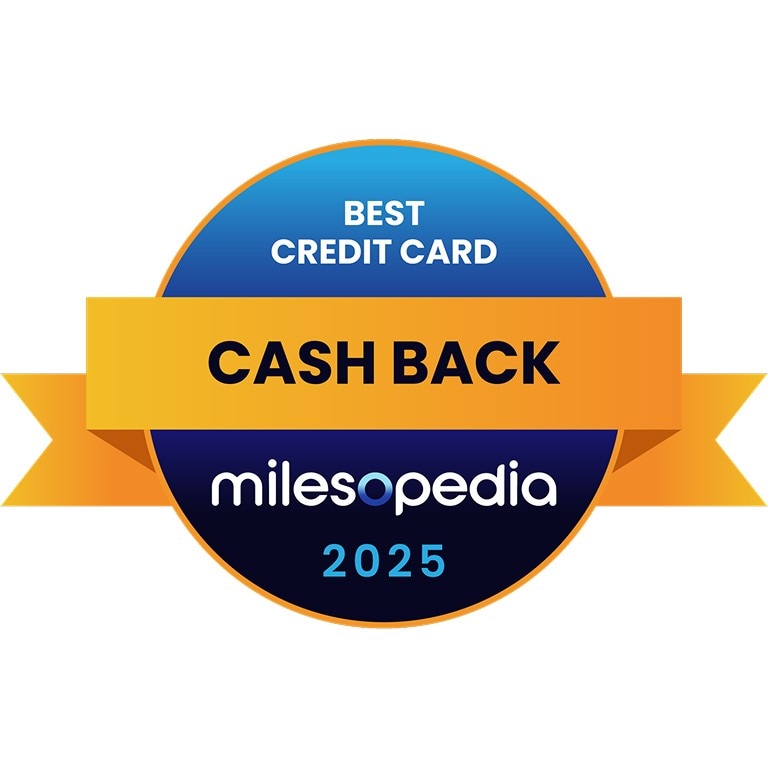  Best Credit Card Cash Back 2025 Milesopedia award logo.