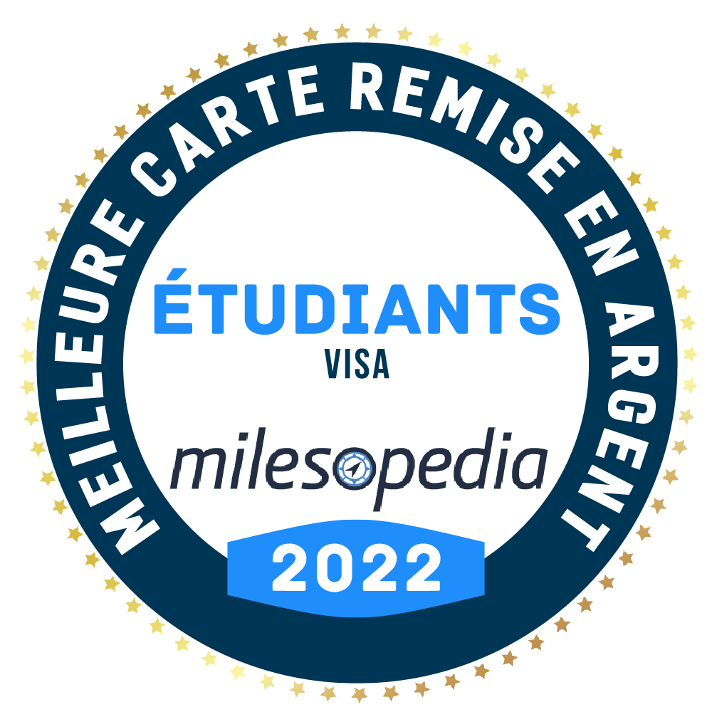 Milesopedia Best Visa Cash Back Card for Students 2022 logo.