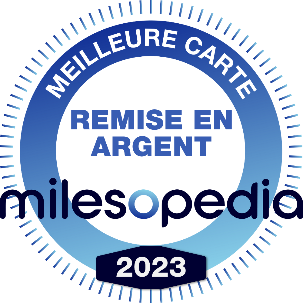 Logo meilleure carte remise en argent Milesopedia 2023.