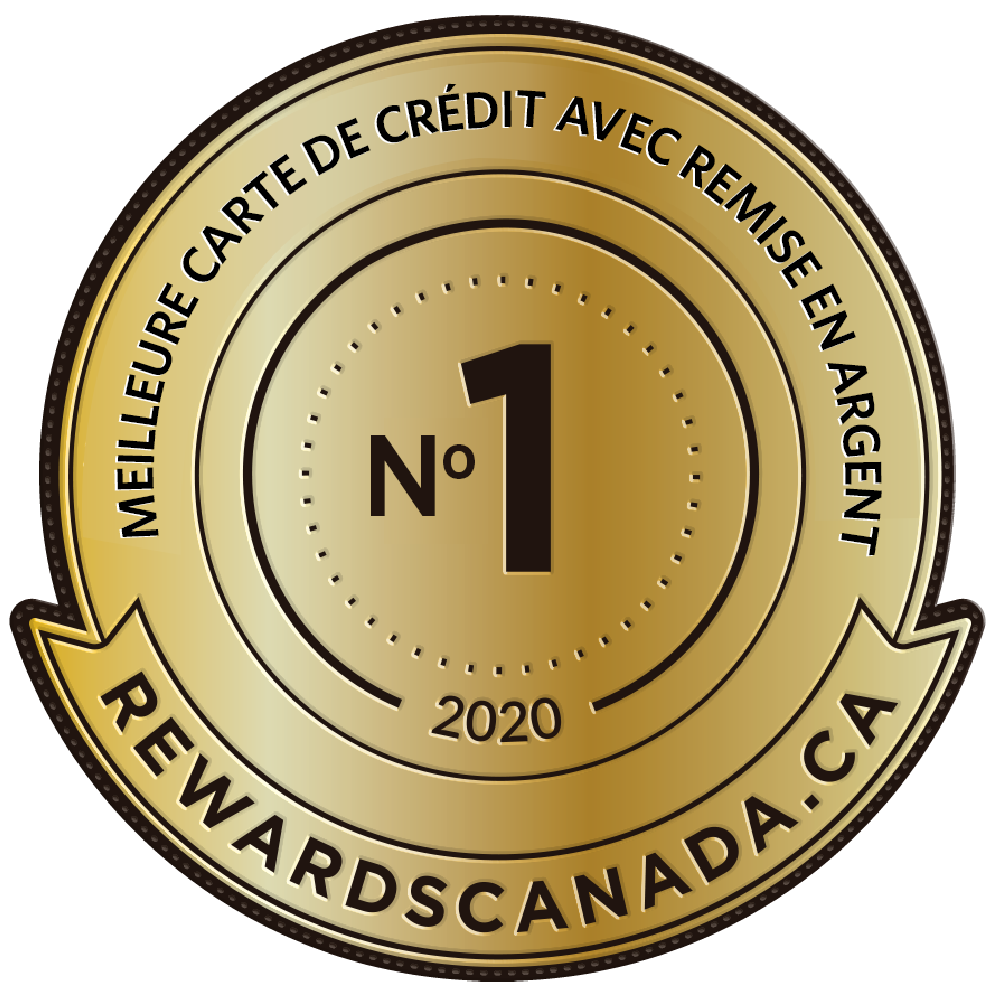 Logo de la meilleure carte de crédit avec remise en argent en 2020 par Rewards Canada.