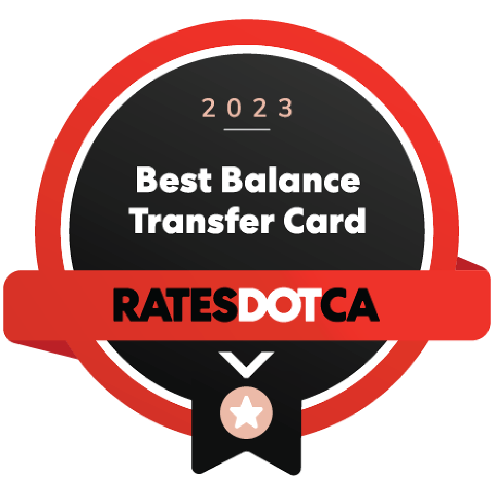 Rates.ca Best Balance Transfer Card 2023 logo.