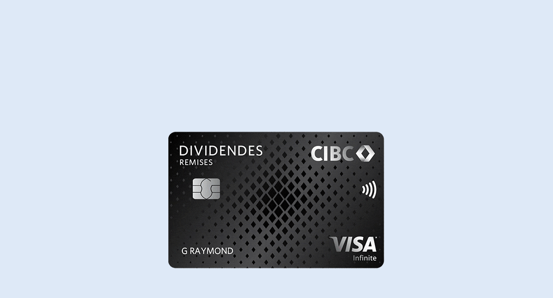 Carte Dividendes CIBC Visa Infinite se transformant en sacs de magasinage.