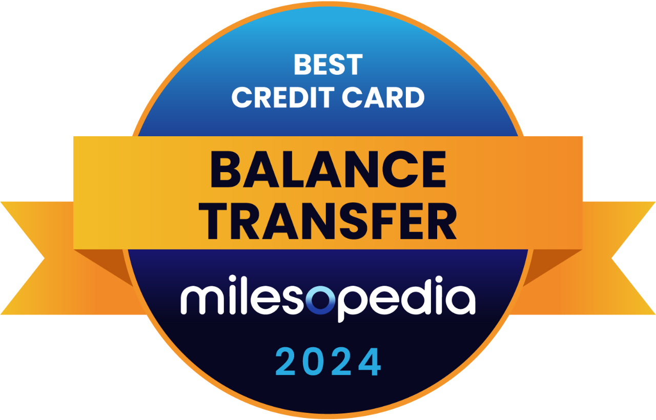  Best Credit Card Balance Transfer 2024 Milesopedia logo.
