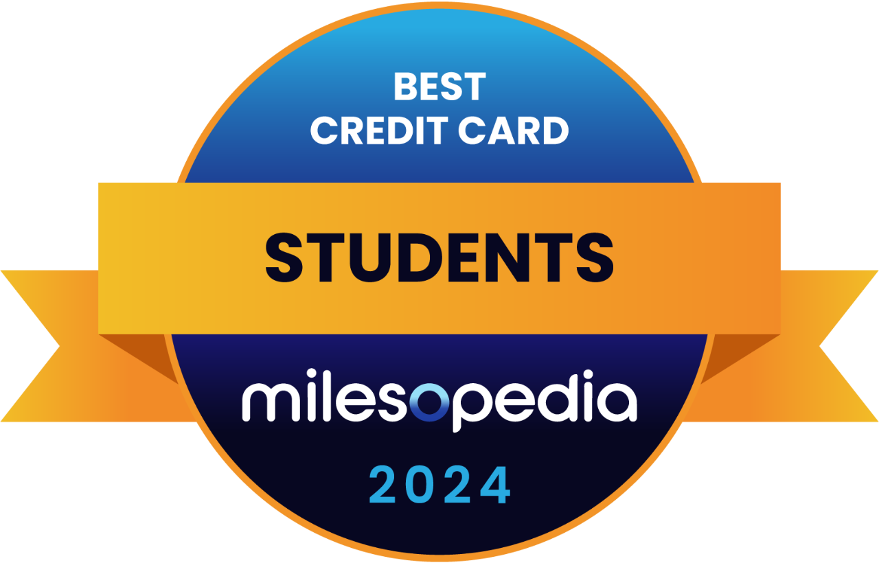  2024 Best Students Credit Card Milesopedia logo.