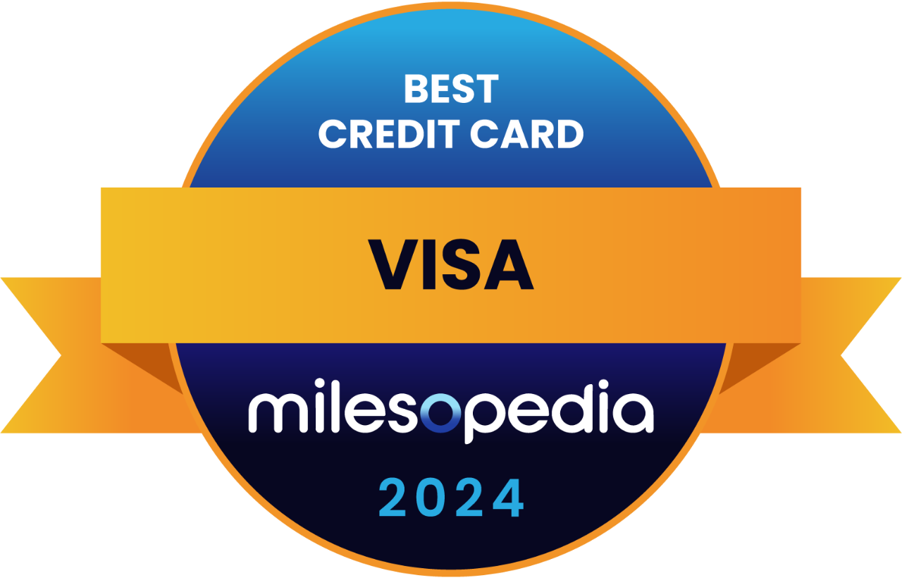  Best Credit Card Visa 2024 Milesopedia award logo.