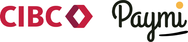 CIBC logo and Paymi logo.