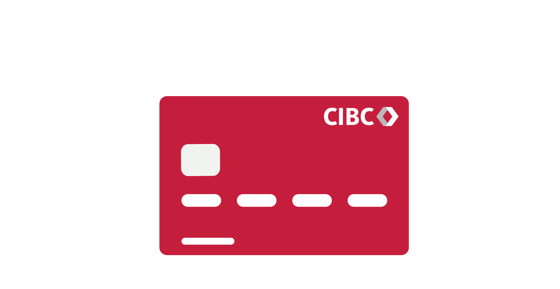A CIBC credit card folds into a Skip takeout box.