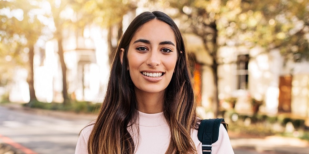 Student smiling