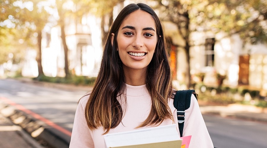 Student smiling