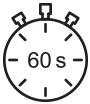 Un chronomètre affiche 60 secondes