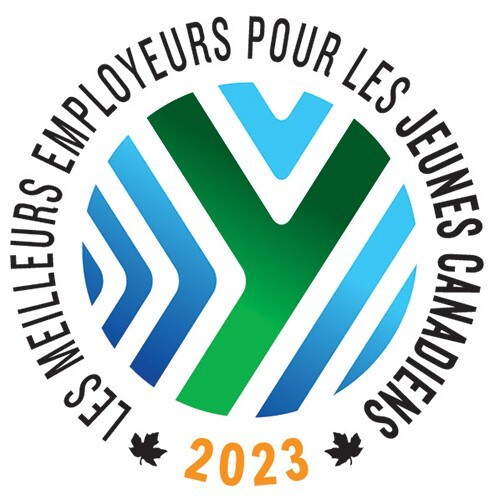  Logo Les meilleurs employeurs pour les jeunes canadiens, 2023.