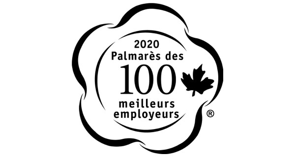 Logo Palmarès des 100 meilleurs employeurs de 2020.