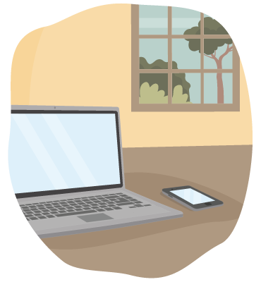 a laptop and smartphone on a desk