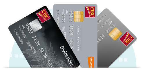 Trois cartes de crédit CIBC