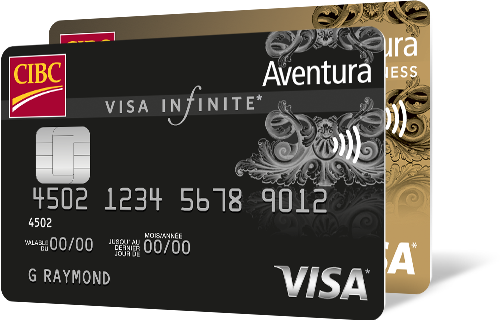Cartes Aventura CIBC Visa Infinite et Aventura Or CIBC Visa