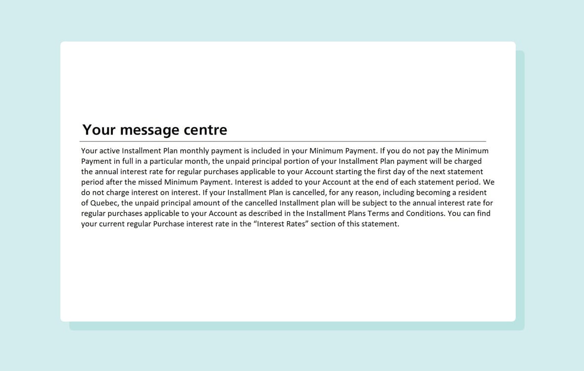 Your message centre