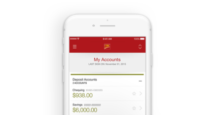CIBC app on mobile phone
